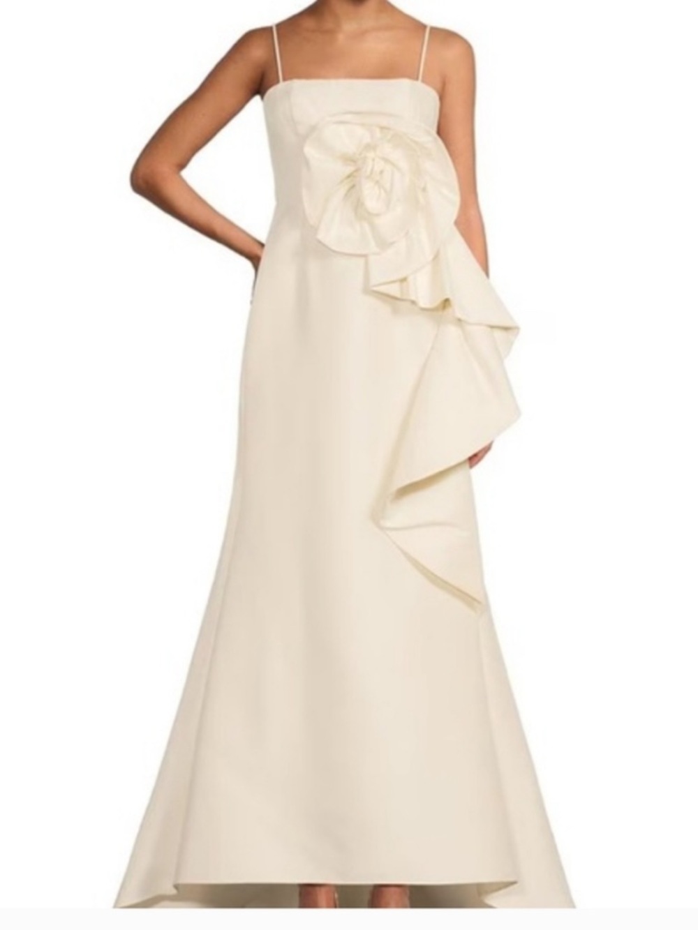 FLAW Marchesa Muse Ivory Rosette Gown Size 0 NWT Bridal Project Dress Re-Dye